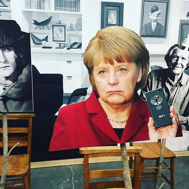Angela Merkel, a piece of art #goshkamacuga #newmuseum #angelamerkel